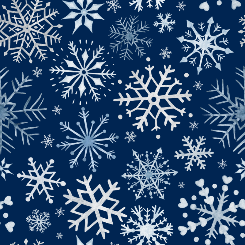 snowflakes on blue background